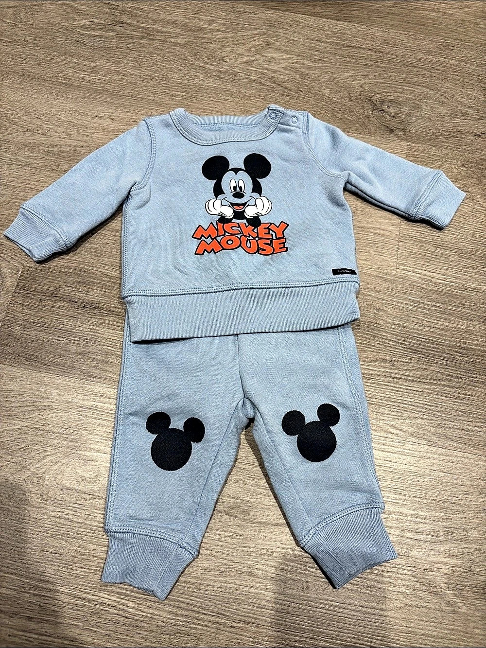 babyGap Disney Mickey Mouse Baby Blue Matching Set Size 3-6 Months